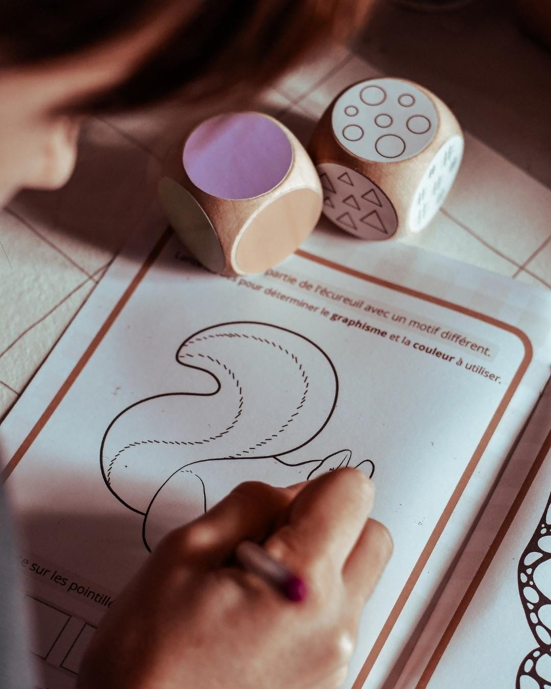 Les dés graphisme et couleur