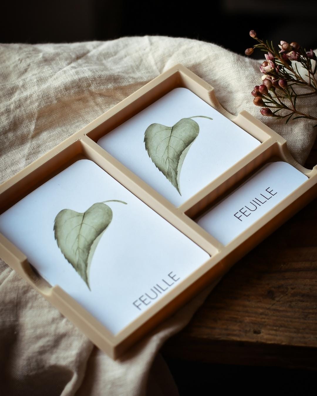 Le plateau de cartes de nomenclature