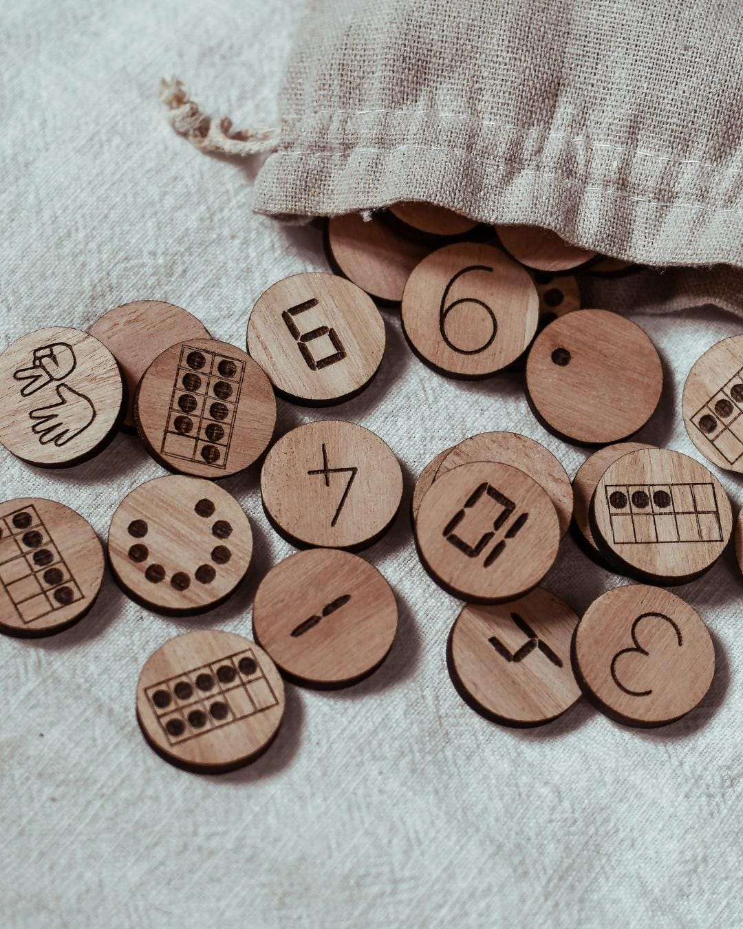 Les jetons des nombres