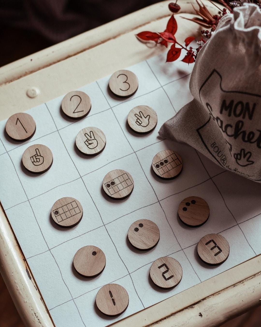 Les jetons des nombres